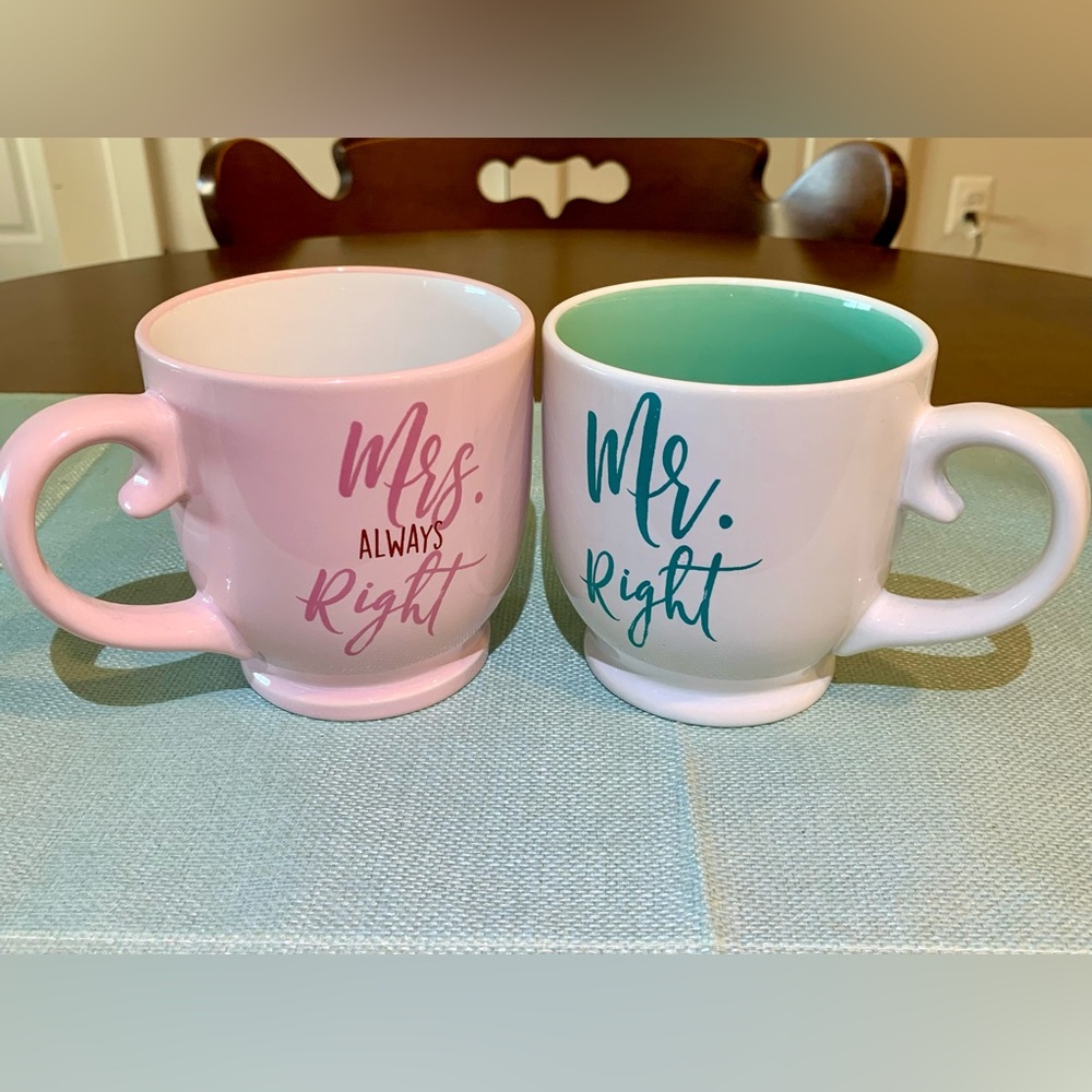 NEW!! Mr. and Mrs. coffee mugs